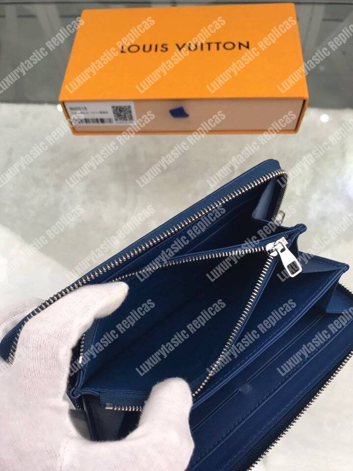 LV Zippy Wallet Damier Infini Leather Bleu Marine