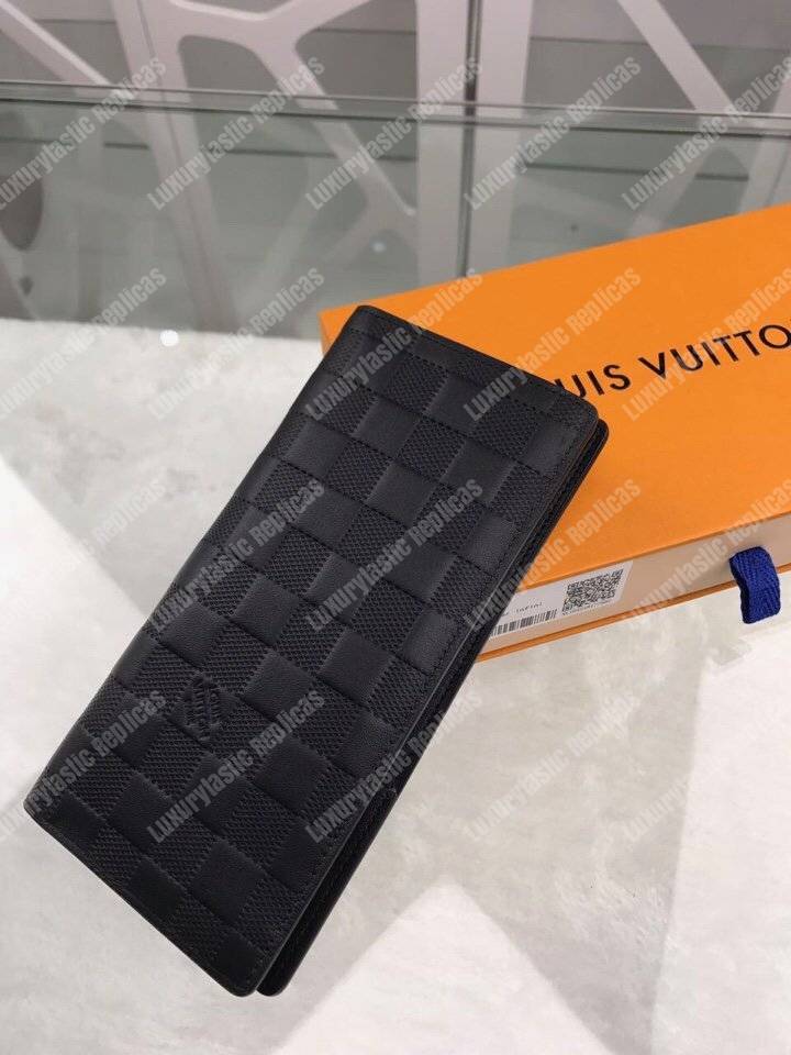 LV Brazza Wallet Damier Infini Leather Onyx