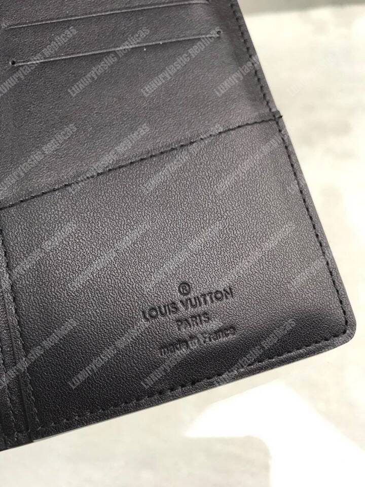 LV Brazza Wallet Damier Infini Leather Onyx