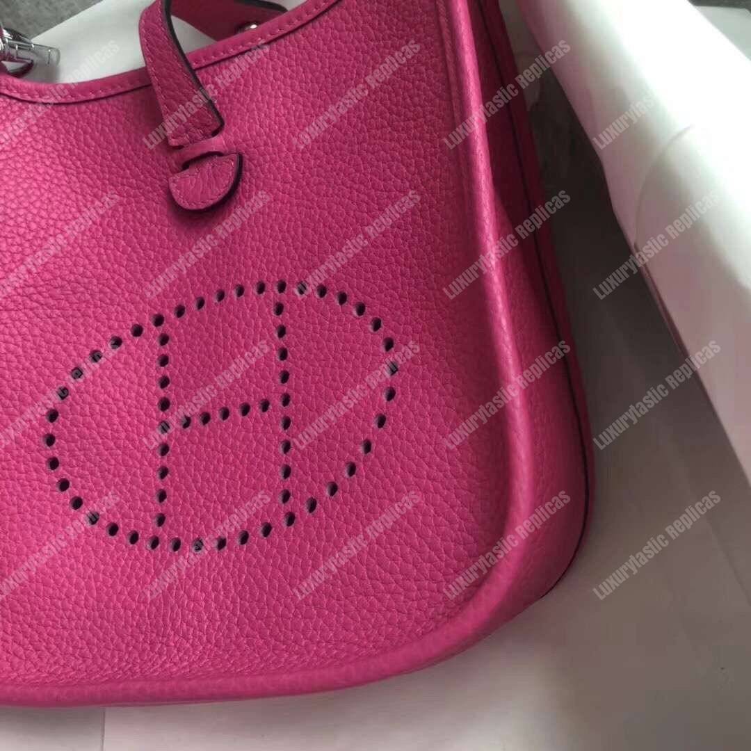 H**mes mini evelyne iii 17 clemence bag magnolia