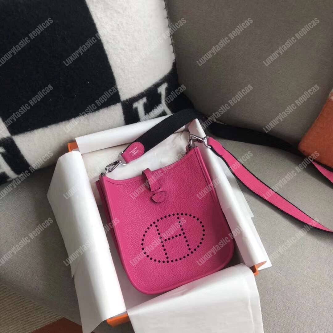 H**mes mini evelyne iii 17 clemence bag magnolia