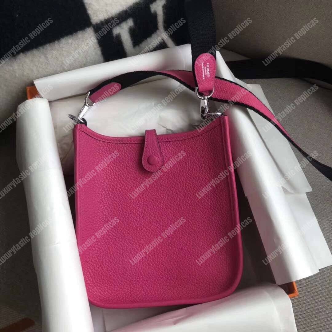 H**mes mini evelyne iii 17 clemence bag magnolia