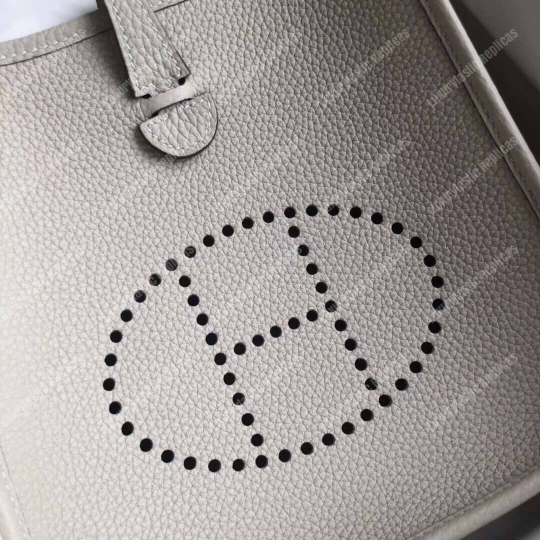 H**mes mini evelyne iii 17 clemence bag gris asphalt