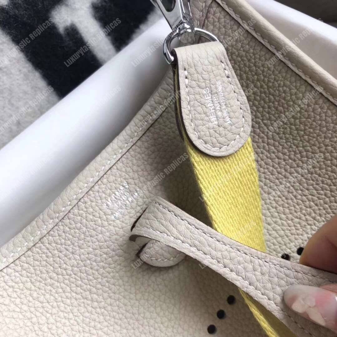 H**mes mini evelyne iii 17 clemence bag gris asphalt