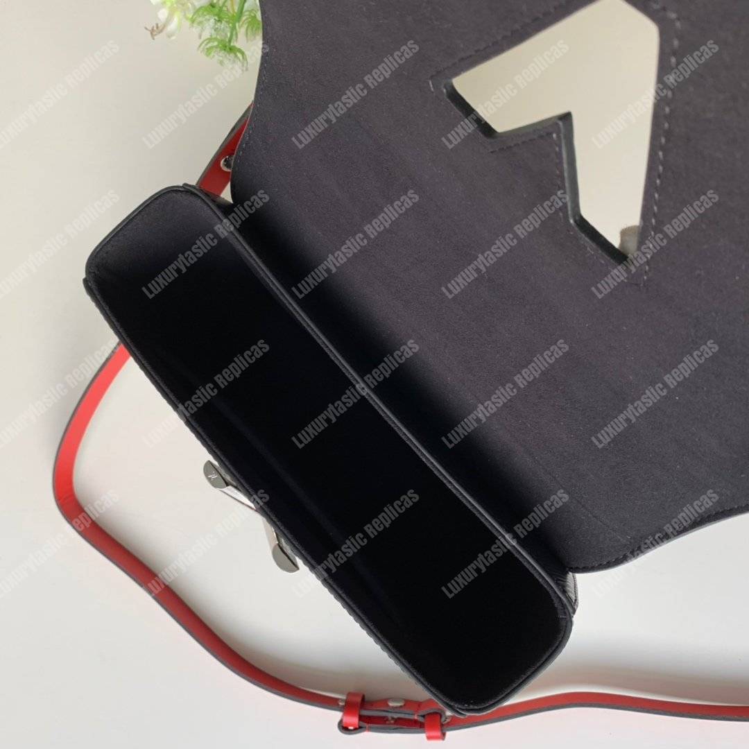 LV Twist MM Epi Love Lock Charms Black