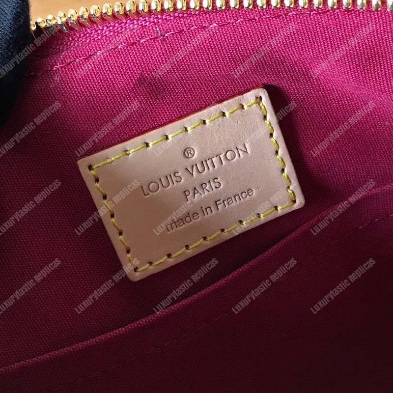 LV Alma BB Monogram Vernis Leather Magenta