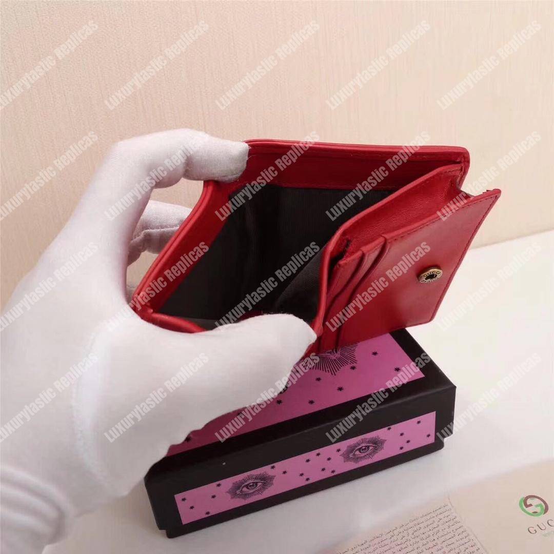 G*u*i gg marmont card case wallet with cicada red