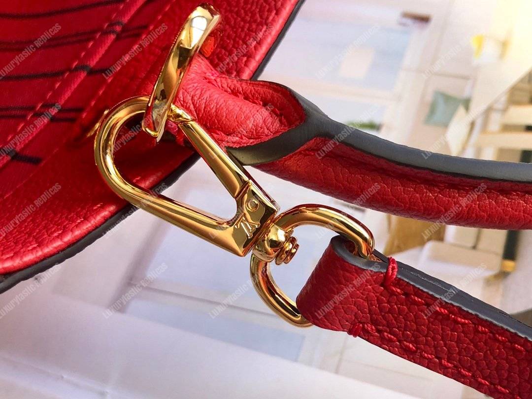 LV Montaigne BB Monogram Empreinte Leather Red