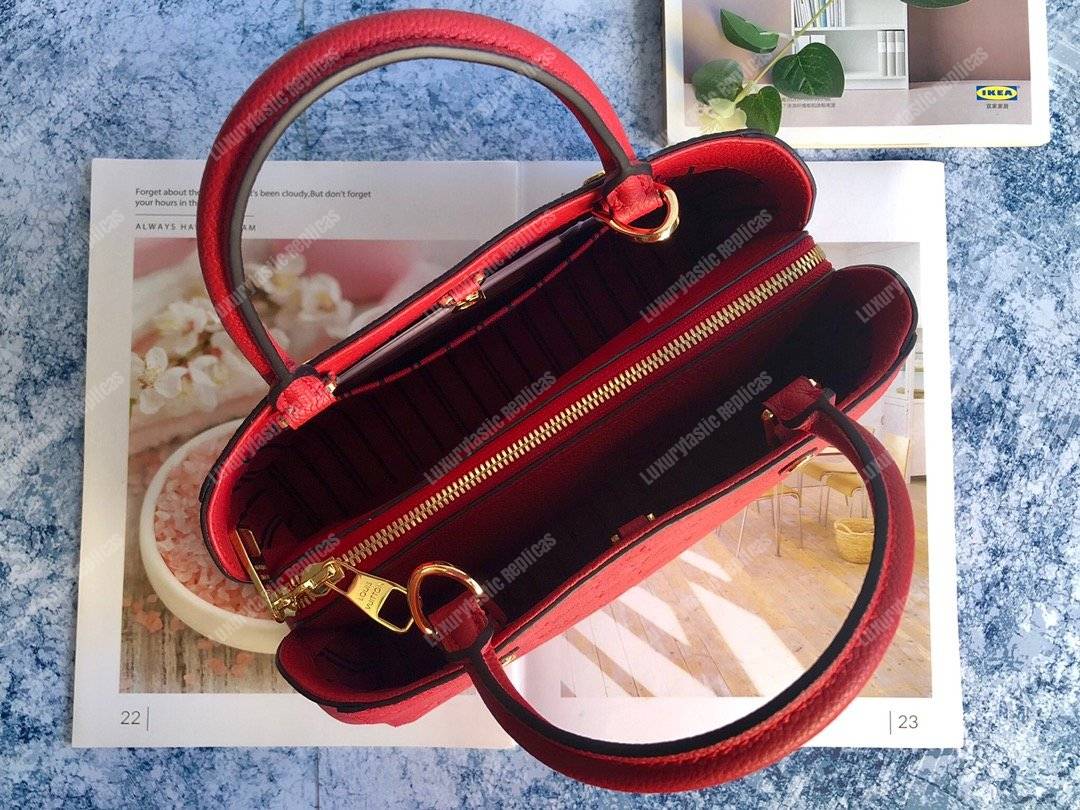 LV Montaigne BB Monogram Empreinte Leather Red