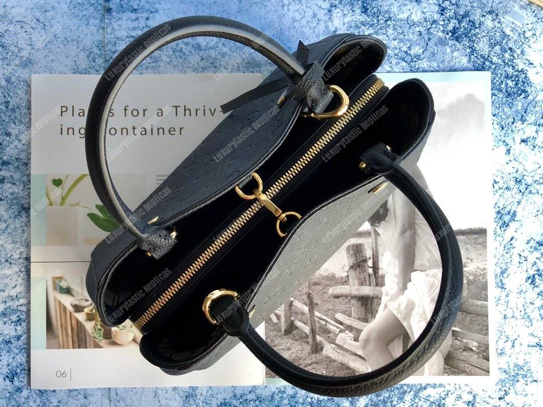 LV Montaigne BB Monogram Empreinte Leather Noir