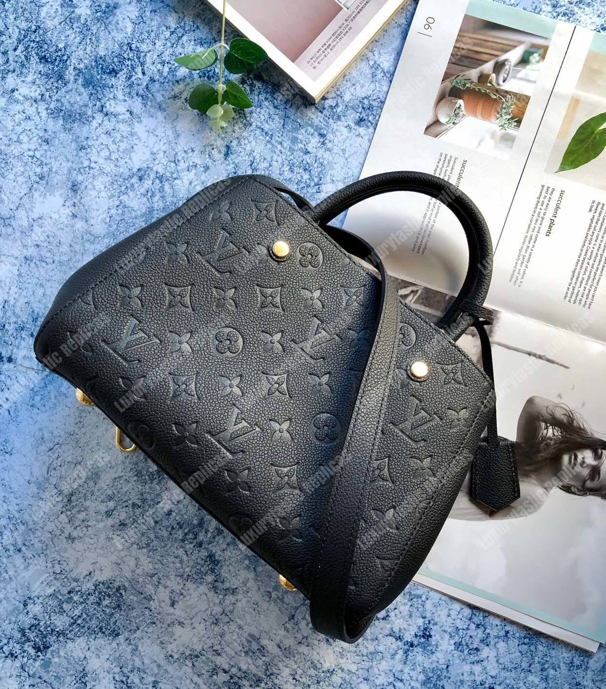 LV Montaigne BB Monogram Empreinte Leather Noir