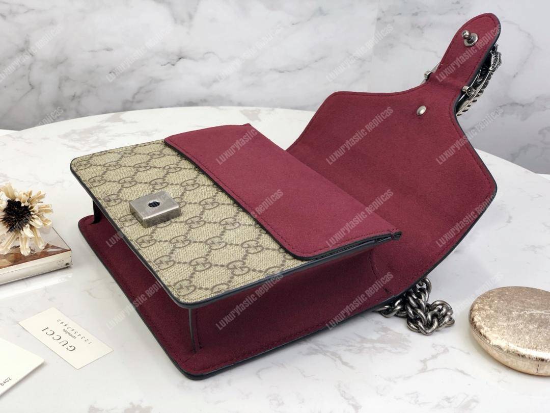 G*u*i dionysus gg sup*e mini bag beige burgundy