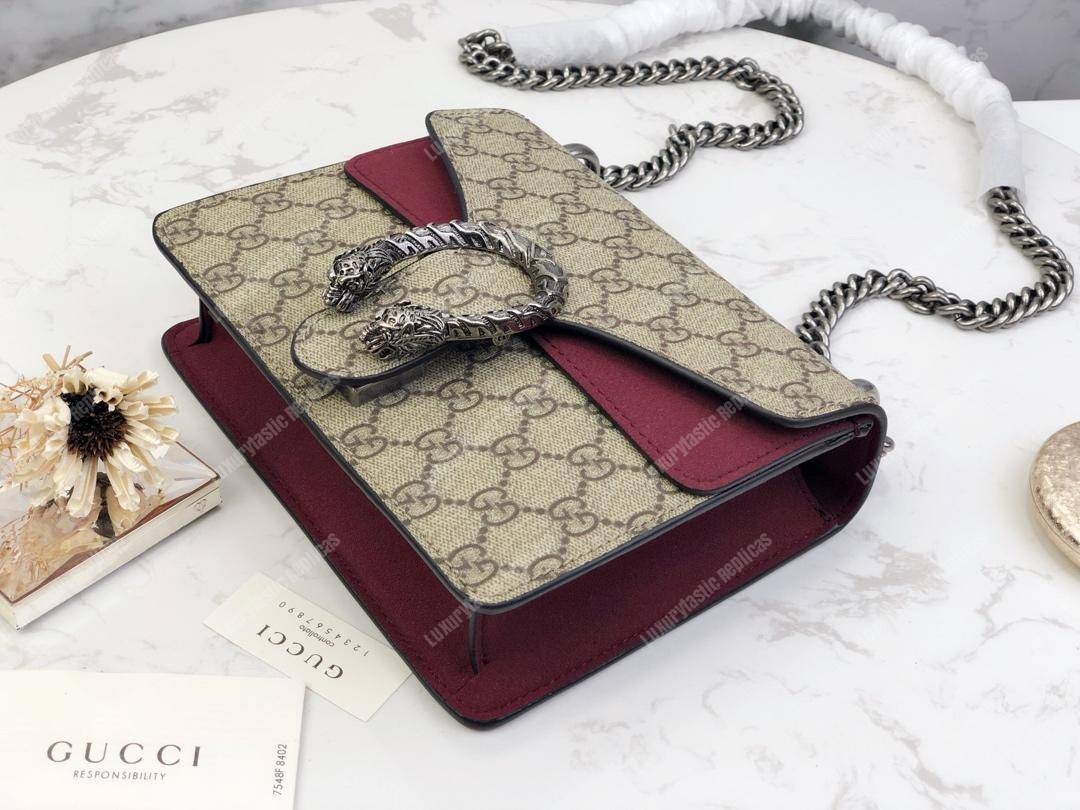 G*u*i dionysus gg sup*e mini bag beige burgundy