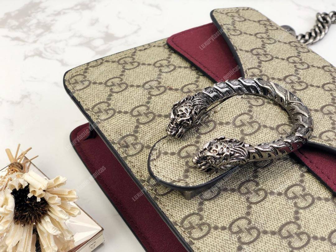 G*u*i dionysus gg sup*e mini bag beige burgundy
