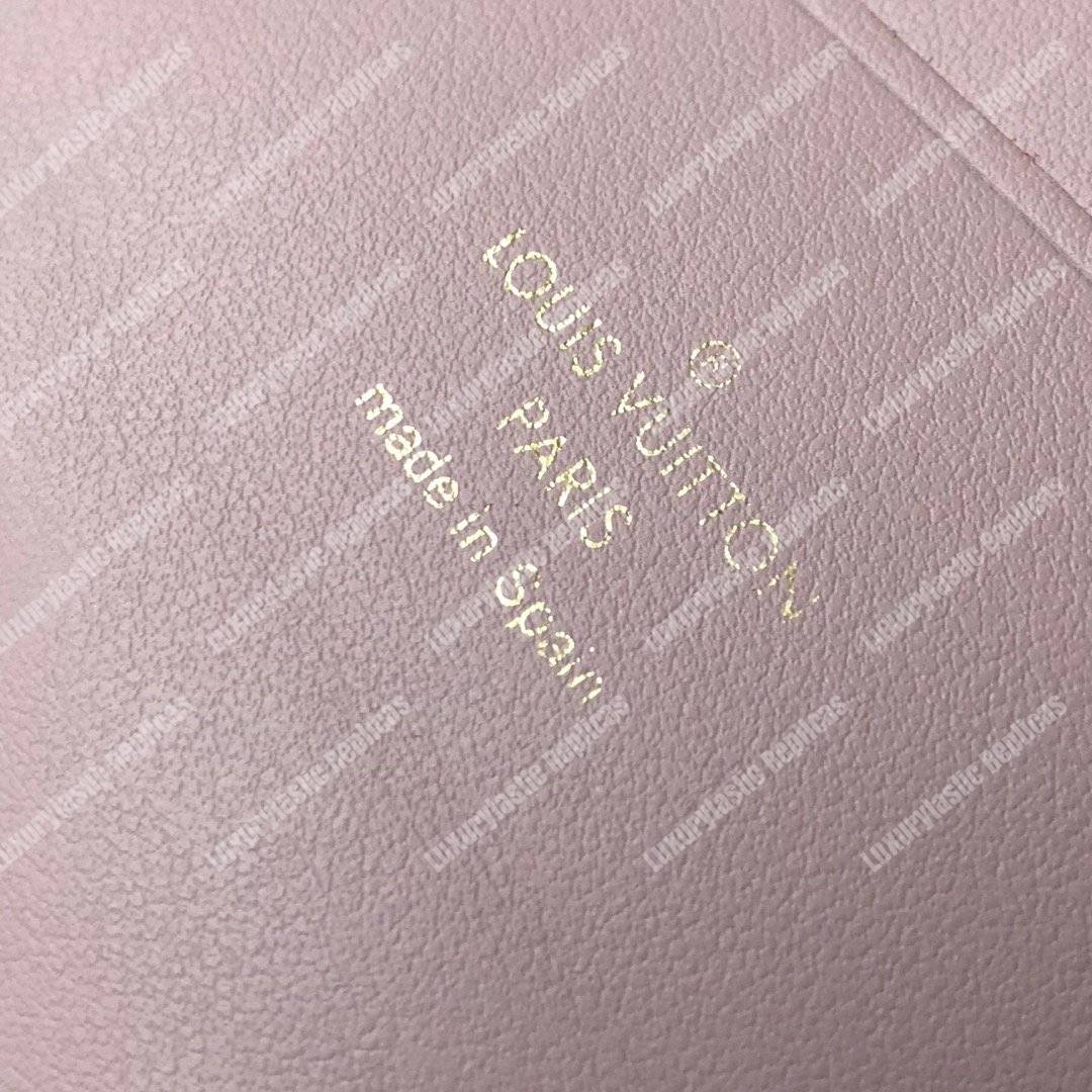 LV Pochette Double Zip Monogram Canvas Cerise Blooming Flowers