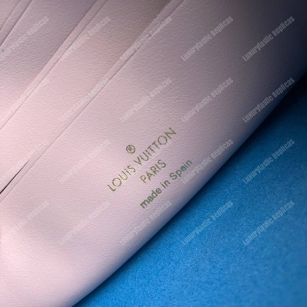 LV Pochette Double Zip Monogram Canvas Blue Blooming Flowers