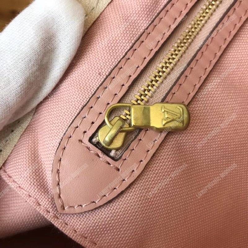 LV Speedy Bandouliere 30 Damier Azur Canvas Rose Ballerine Pink