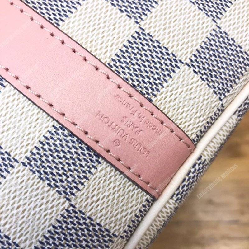 LV Speedy Bandouliere 25 Damier Azur Canvas Rose Ballerine Pink