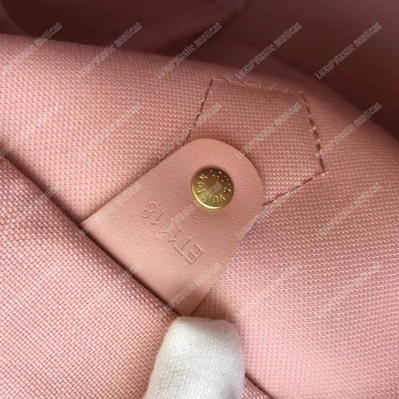 LV Speedy Bandouliere 25 Damier Azur Canvas Rose Ballerine Pink