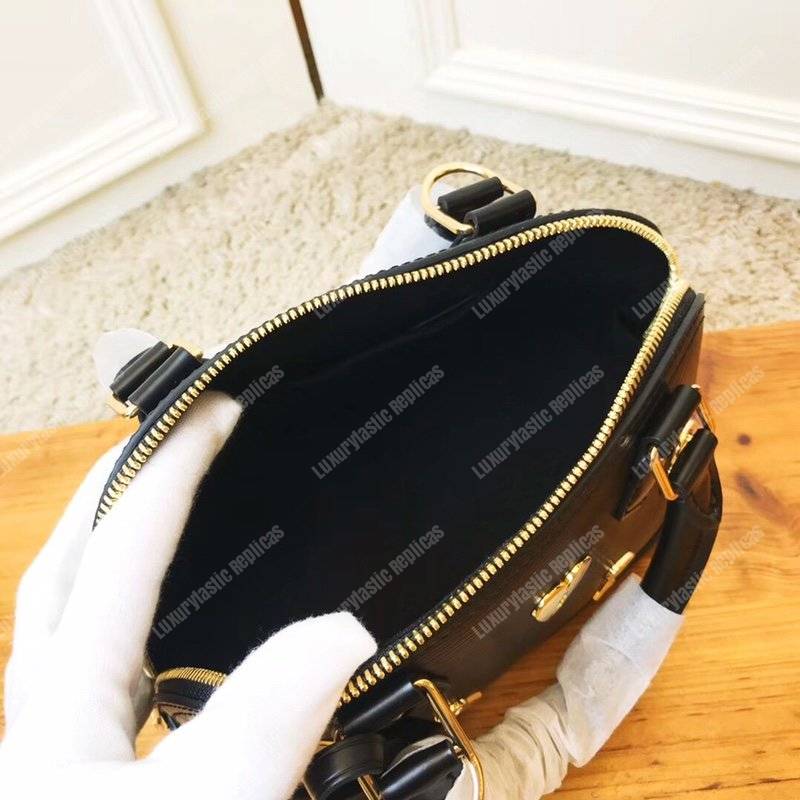 LV Alma BB Epi Leather Love Lock Edition Black