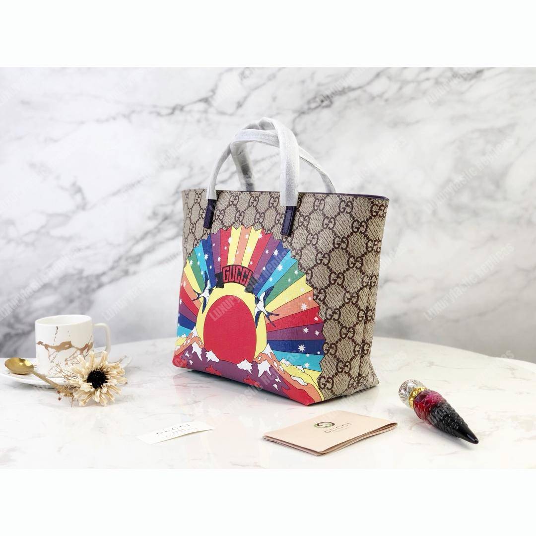 G*u*i children’s gg G*u*i rainbow birds tote