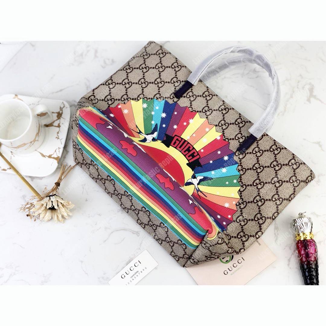 G*u*i children’s gg G*u*i rainbow birds tote