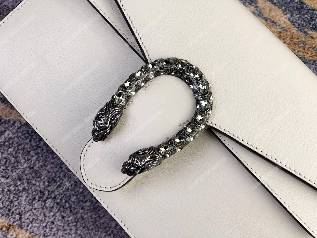 G*u*i dionysus small shoulder bag white leather