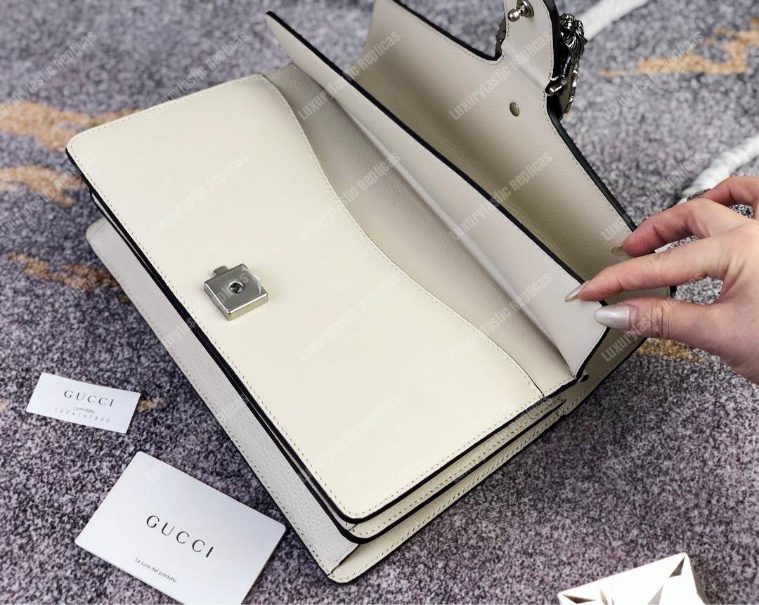 G*u*i dionysus small shoulder bag white leather