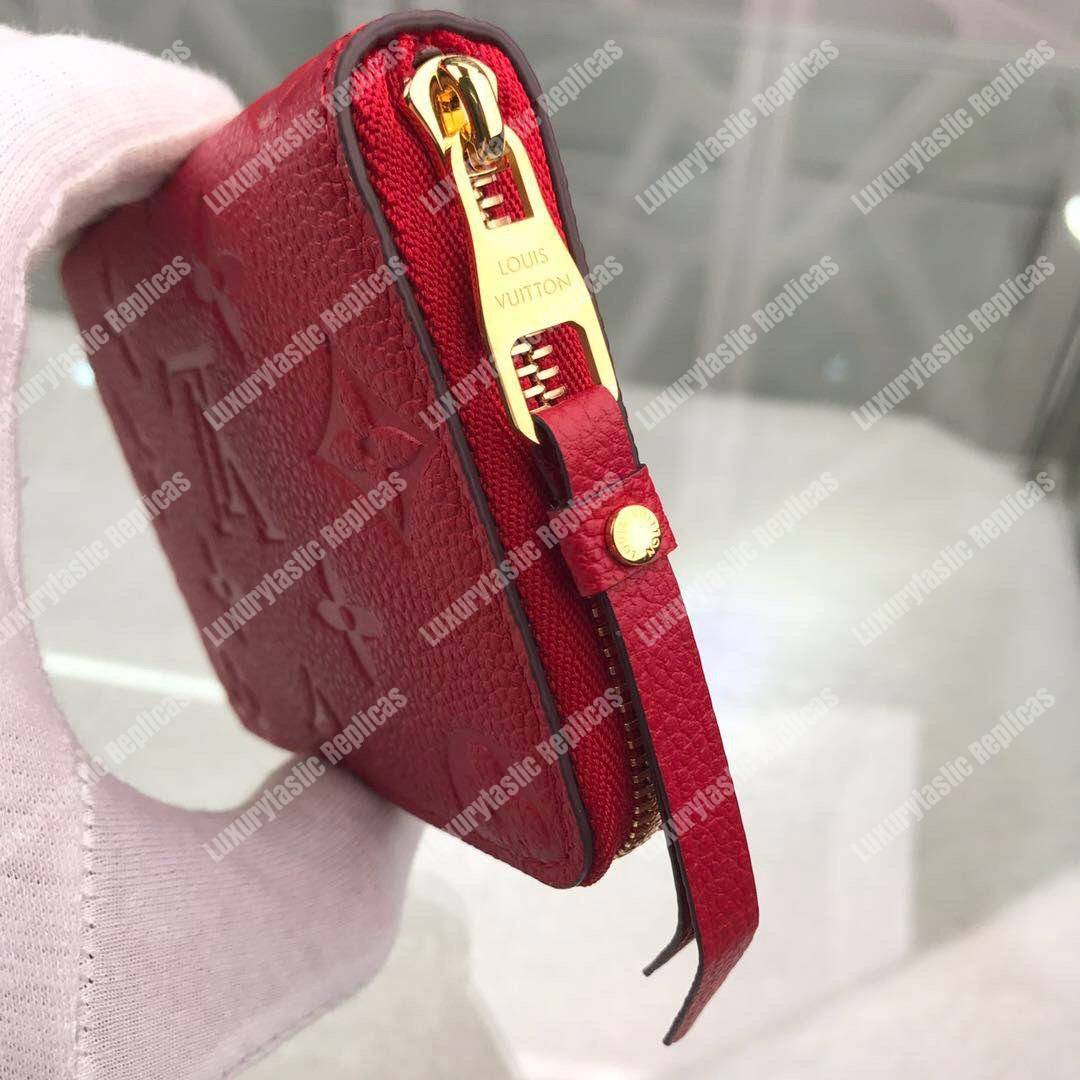 LV Zippy Coin Purse Monogram Empreinte Leather Scarlet