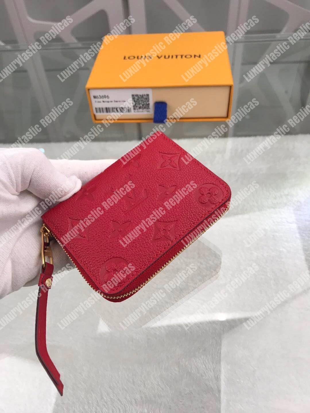 LV Zippy Coin Purse Monogram Empreinte Leather Scarlet