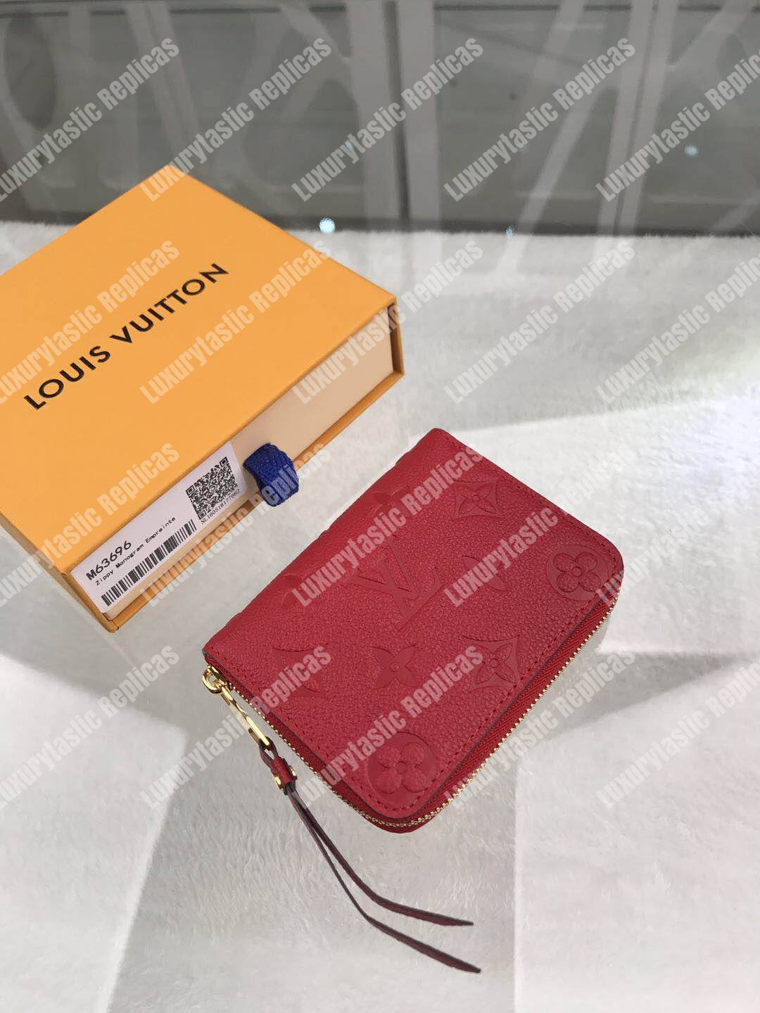 LV Zippy Coin Purse Monogram Empreinte Leather Scarlet