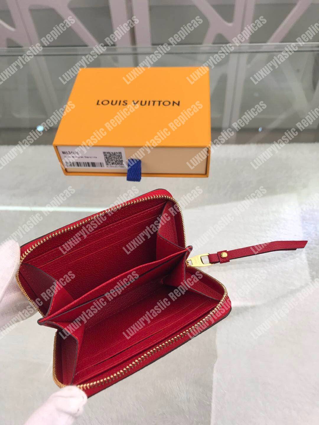 LV Zippy Coin Purse Monogram Empreinte Leather Scarlet