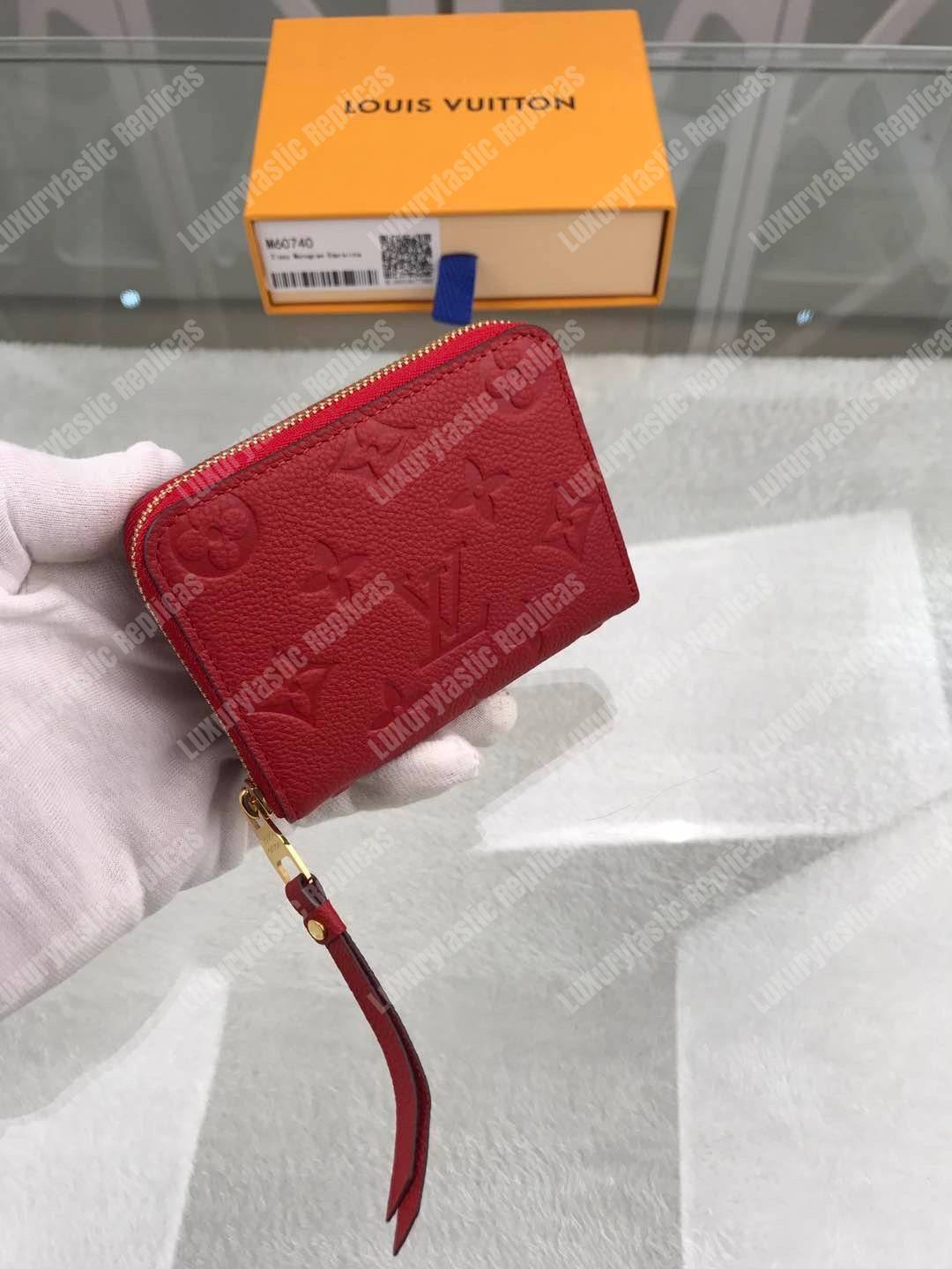 LV Zippy Coin Purse Monogram Empreinte Leather Cherry