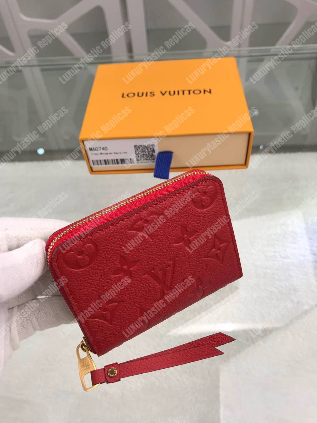 LV Zippy Coin Purse Monogram Empreinte Leather Cherry