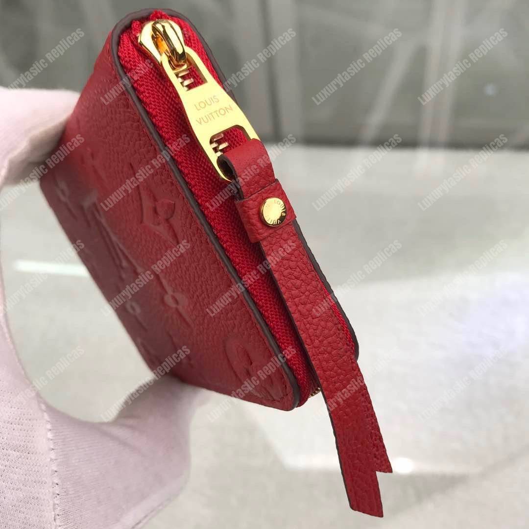 LV Zippy Coin Purse Monogram Empreinte Leather Cherry