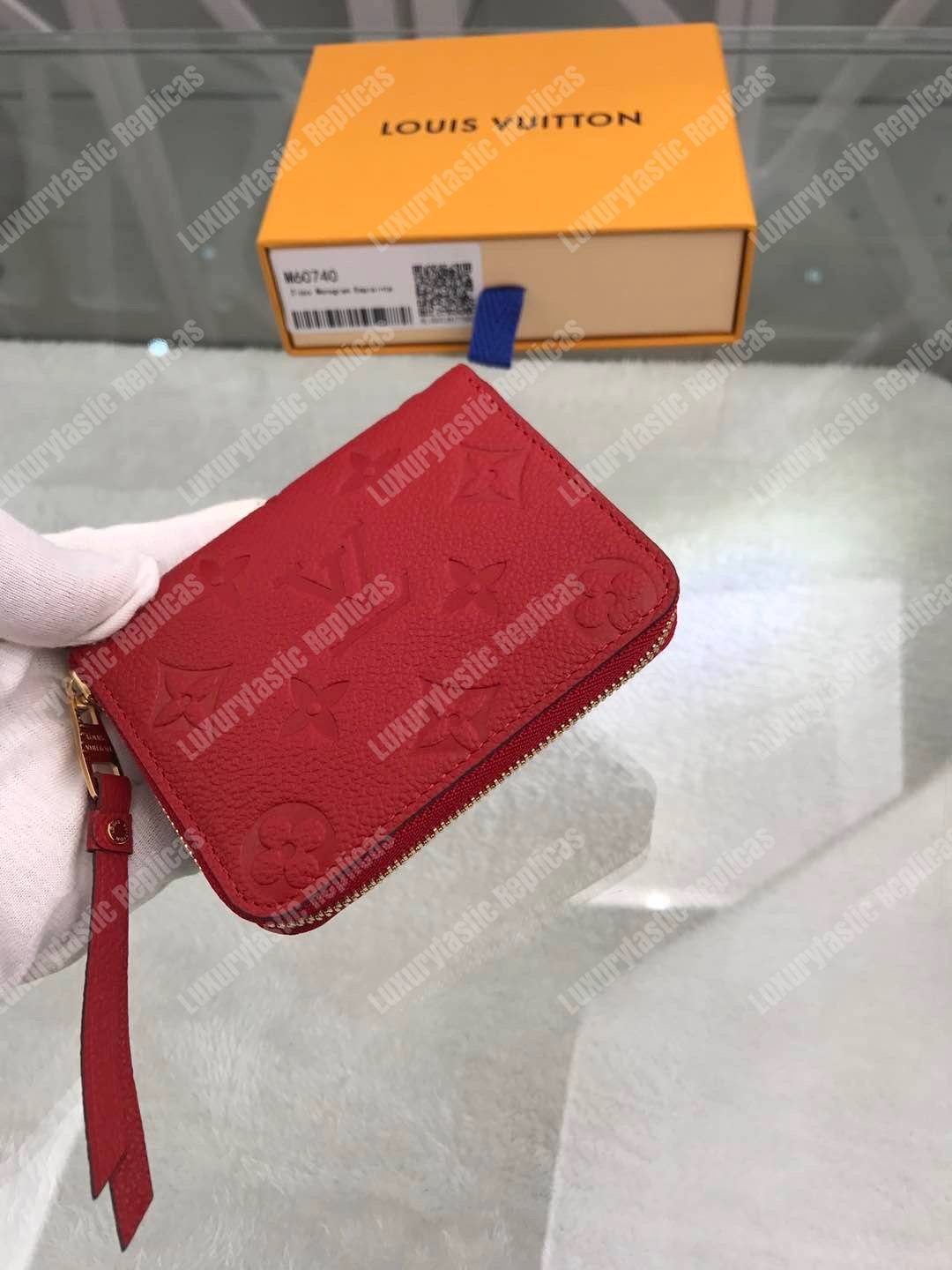 LV Zippy Coin Purse Monogram Empreinte Leather Cherry