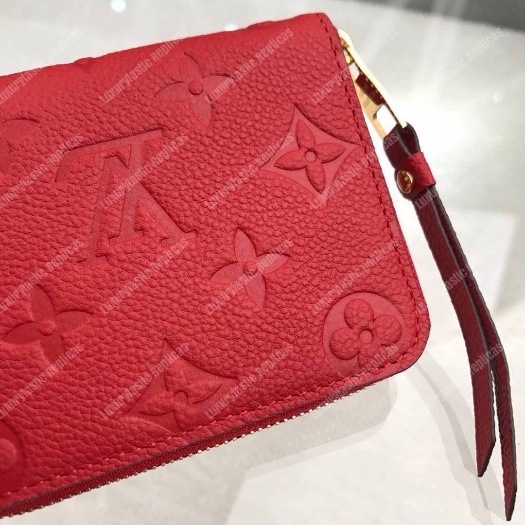 LV Zippy Coin Purse Monogram Empreinte Leather Cherry