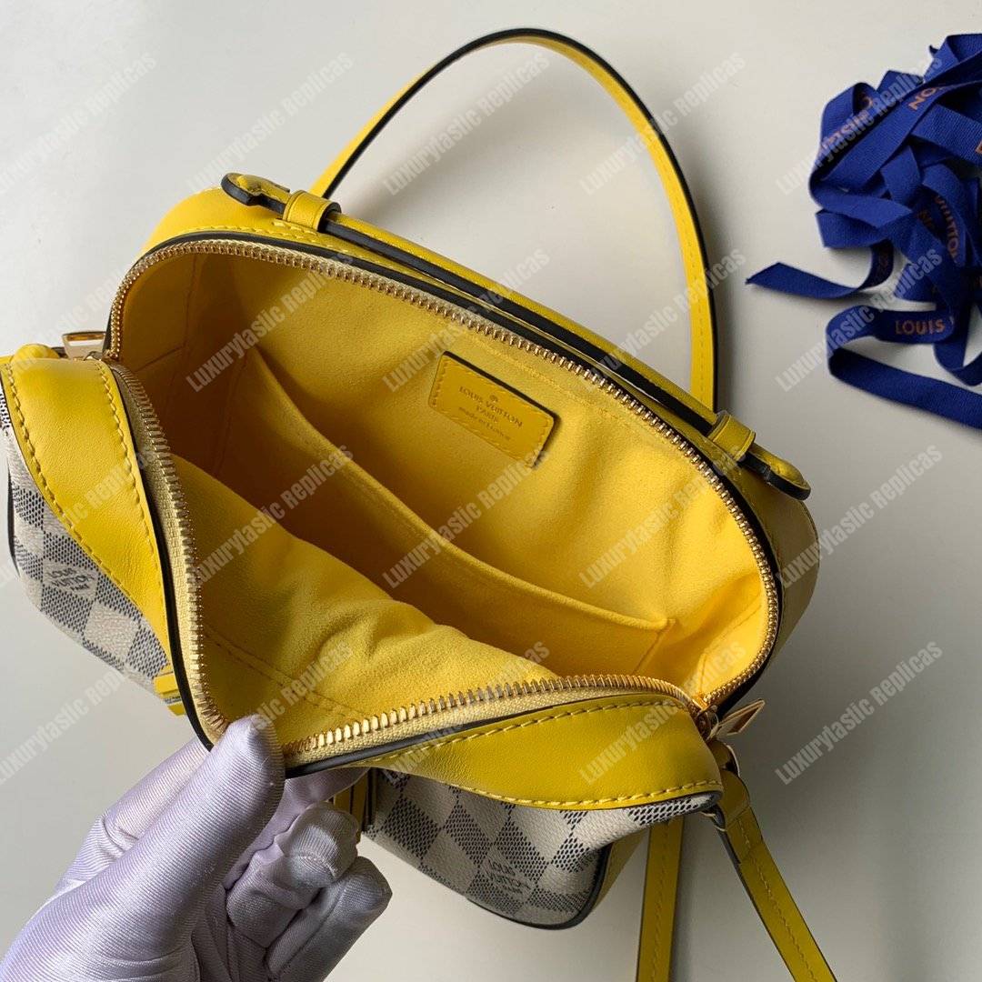 LV Saintonge Handbag Damier Azur Pinapple Yellow