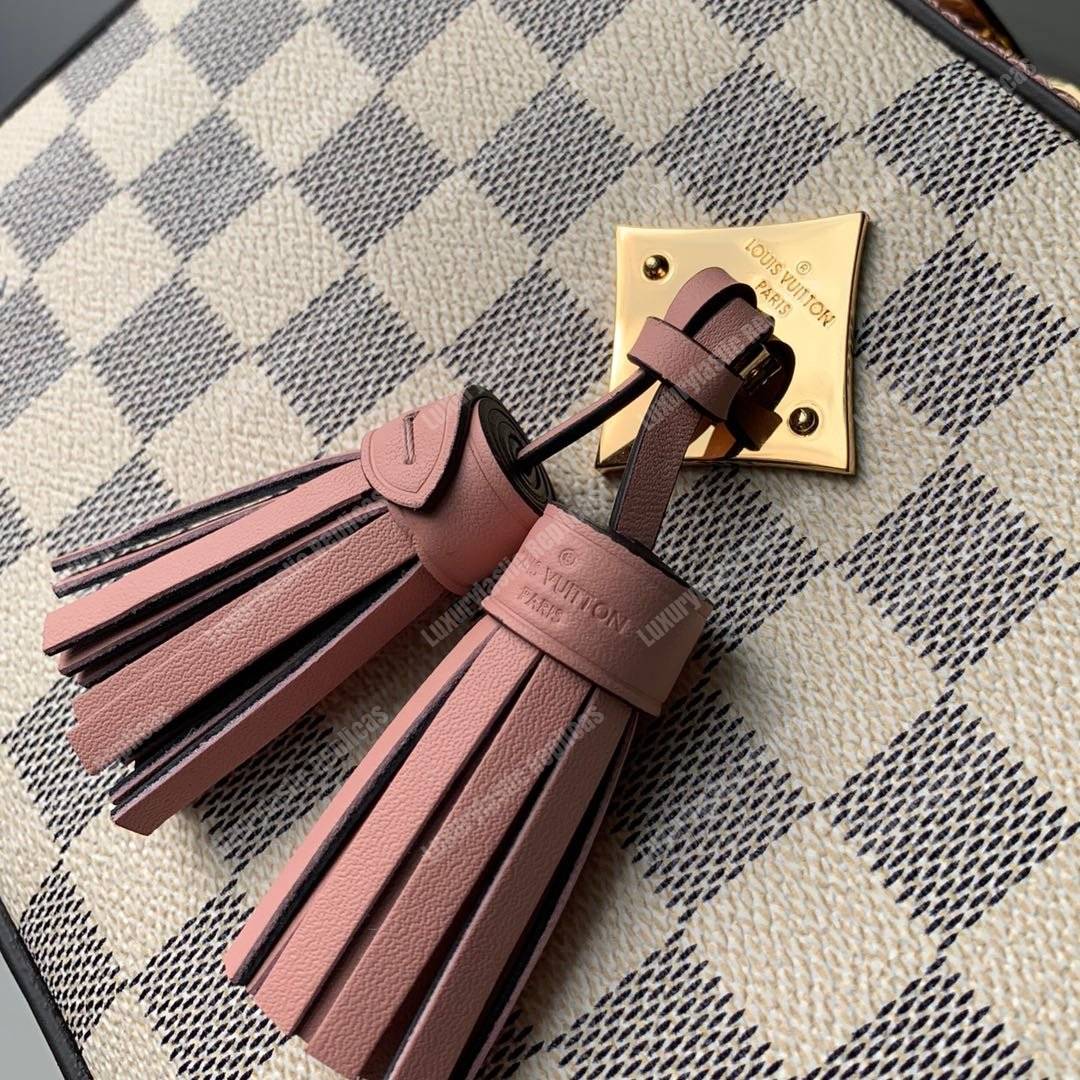 LV Saintonge Handbag Damier Azur Eau de Rose Pink
