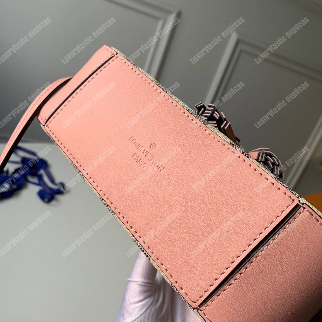 LV Saintonge Handbag Damier Azur Eau de Rose Pink