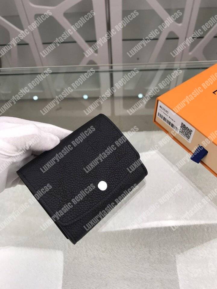 LV Iris Compact Wallet Mahina Black