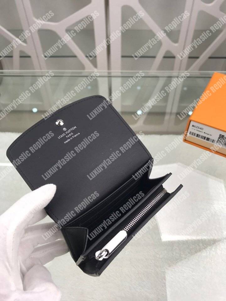 LV Iris Compact Wallet Mahina Black