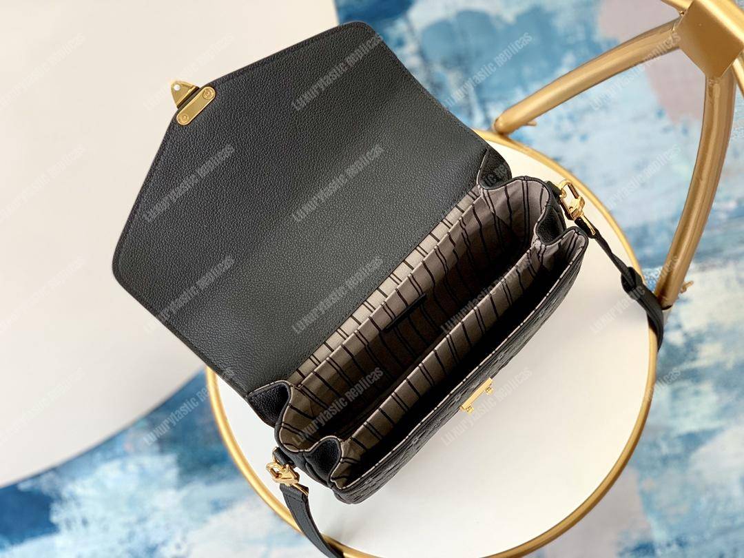 LV Pochette Metis Monogram Empreinte Leather Noir