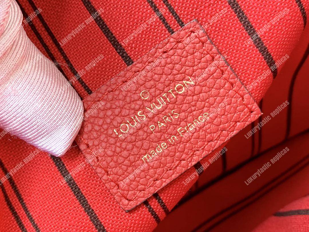 LV Pochette Metis Monogram Empreinte Leather Cerise