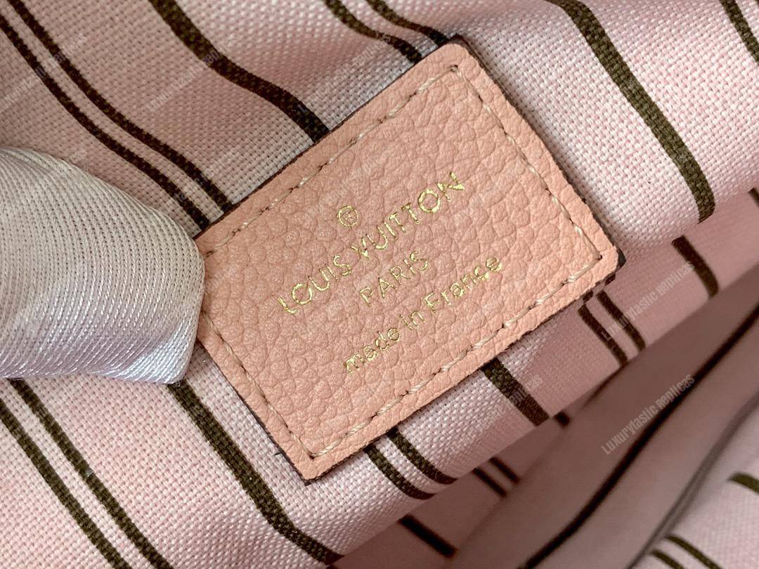 LV Pochette Metis Monogram Empreinte Leather Rose Poudre