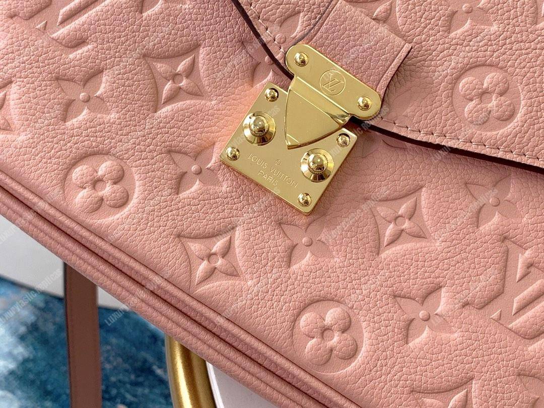 LV Pochette Metis Monogram Empreinte Leather Rose Poudre