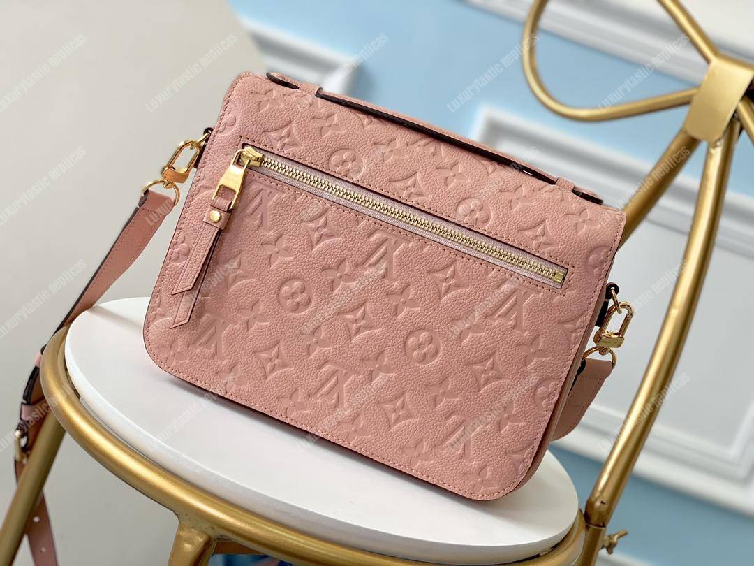 LV Pochette Metis Monogram Empreinte Leather Rose Poudre