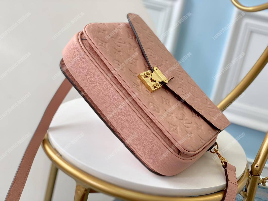 LV Pochette Metis Monogram Empreinte Leather Rose Poudre