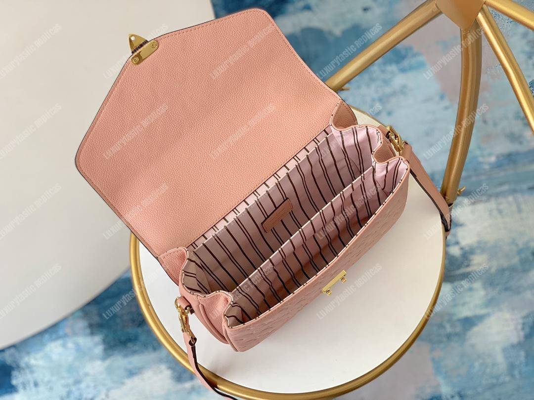 LV Pochette Metis Monogram Empreinte Leather Rose Poudre