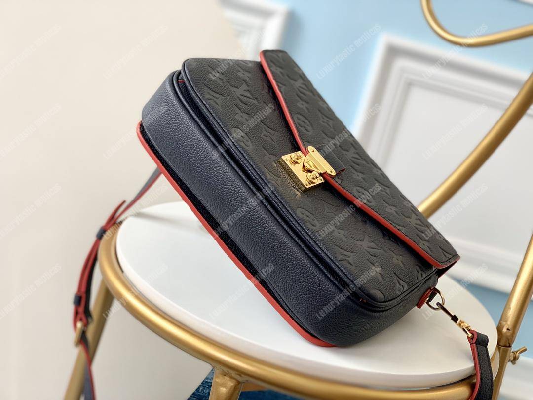 LV Pochette Metis Monogram Empreinte Leather Marine Rouge
